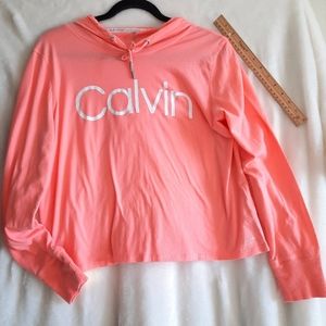 Neon Pink Calvin T- hoodie